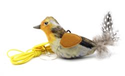 Пташка на гумці неваляшка зі звуком Сіра. 1043 см. 