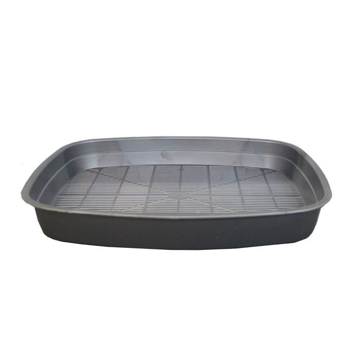 Туалет Дніпро для котів дрібний з сіткою Сірий