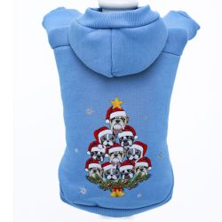 Ялинка світшот для собак хлопчиків трикотаж на флісі Морська хвиля S1