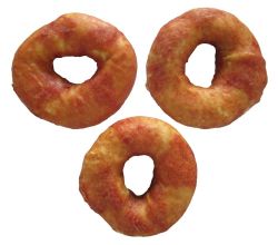 Кільця з пресованої шкіри з качкою для собак 400г 