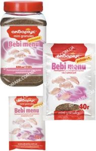 Акваріус Бебі-меню гранули 40 г