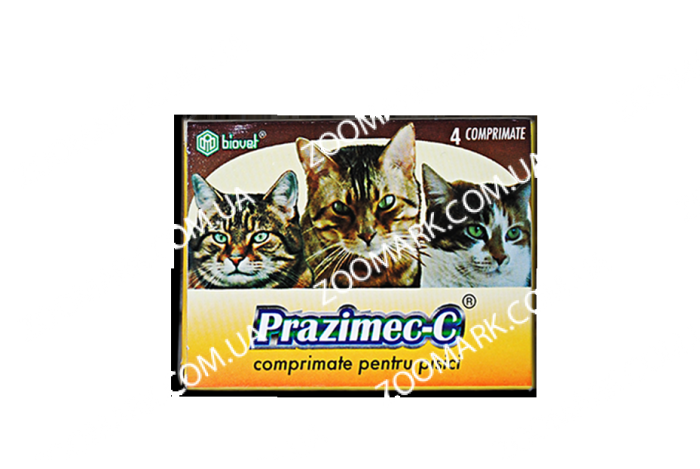 Празімек С-таблетки від глистів для кішок Празімек с 4  0,06 для кішок (гельмінти,арахно-ентомози) Біовета