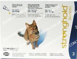 Стронгхолд  Stronghold) - краплі від бліх для котів Для котів 2.5-7.5 кг