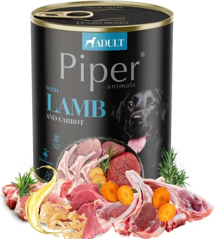 Dolina Noteci Piper Dog (60) консерва з ягнятиною та морквою 800 гр