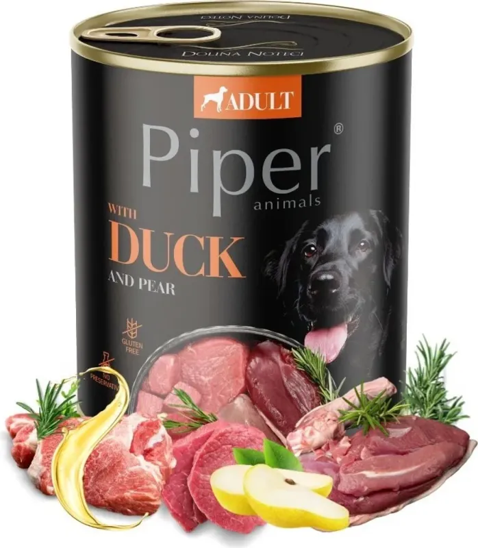 Dolina Noteci Piper Duck  Pear Консервований корм для дорослих собак з качкою та грушею 400 гр