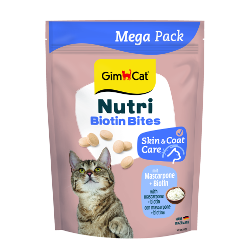 Вітамінізовані ласощі GimCat NUTRI BIOTIN BITES для котів з маскарпоне та біотином